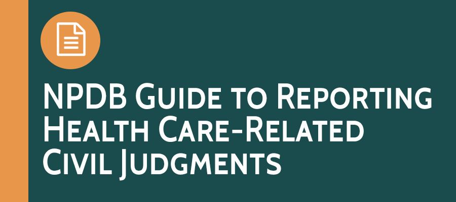 Mini image of the NPDB Infographic Guide to Reporting Civil Judgments